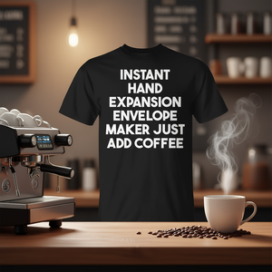 Máquina instantánea para hacer sobres expandibles, solo agrega café, camiseta - Product Image 1