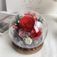Nouvelles Idées de Produits Personnalisés : Rose Éternelle Conservée sous Cloche en Verre, Cadeaux de Saint-Valentin, Véritable Rose Éternelle