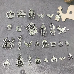 Halloween Skull Wine Glass Rings Metal Charm Tags For Red Wine Bottle Identification Simple Style CXS-JH-01 - Product Image 5