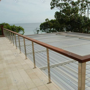 Sistema de Barandilla de Cable de Alta Gama, Barandilla de Cable de Acero <span class=keywords><strong>Prefabricada</strong></span> para Terraza y Escaleras Exteriores - Product Image 2