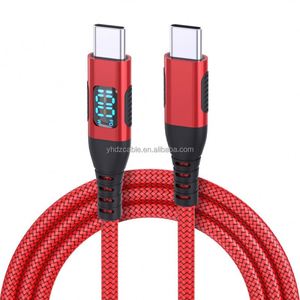 60W 100W LED Display USB C to Type C Nylon Braided Charging Data <b>Cable</b> 1M 2M 3M Smartphone Adapter <b>Cable</b> for iPhone Huawei - Product Image 1