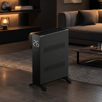 Chauffage électrique à convection noir en gros, portable, sur pied, pour la maison, l'hôtel, le bureau, les projets d'appartements