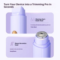 Alat Cukur Rambut Wajah dan Tubuh Wanita 2-in-1 Double-head Tanpa Rasa Sakit, Tahan Air IPX5 dengan Antarmuka Elektrik Tipe-C