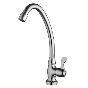 Lavabo senza piombo collo di cigno facile da cucina rubinetti per lavello in ottone rubinetto singolo rubinetto per acqua fredda sottile piccolo