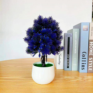 Plante artificielle Qi Xing Bonsaï 28 cm, verdure en plastique, plante en pot décorative d'intérieur - Product Image 4