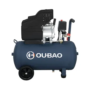 OUBAO mejor precio 50L 2Hp ahorro de energía portátil coche directo impulsado compresor de aire