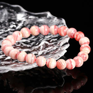 Pulseras de Rodocrosita Argentina de Alta Calidad con Manchas Rojas Naturales al por Mayor para Regalos - Product Image 3