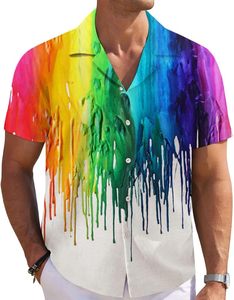 Chemises hawaïennes à perles pour hommes QiErDesign, <span class=keywords><strong>chemise</strong></span> à manches courtes à boutons <span class=keywords><strong>avec</strong></span> motif 3D, <span class=keywords><strong>chemise</strong></span> de plage tropicale pour les vacances, <span class=keywords><strong>chemise</strong></span> Aloha - Product Image 2