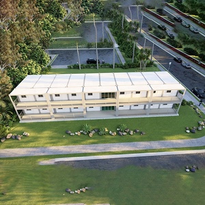 Casa Contenedor Prefabricada Portátil <span class=keywords><strong>de</strong></span> Bajo Costo, <span class=keywords><strong>de</strong></span> <span class=keywords><strong>Dos</strong></span> Pisos, Unidades <span class=keywords><strong>de</strong></span> 20/40 pies, Panel Sándwich <span class=keywords><strong>de</strong></span> Acero, Aislamiento Térmico, Tipo <span class=keywords><strong>Apartamento</strong></span> - Product Image 3