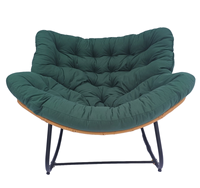 Fauteuil à bascule Uplion avec coussin, structure KD, cadre en acier, chaise de jardin en rotin, chaise de patio pour balcon
