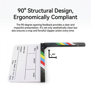 Pizarra de cine de acrílico premium reutilizable, nueva, con efectos de sonido nítidos, ideal para producción de video, vlog cinematográfico, clapetón - Product Image 4