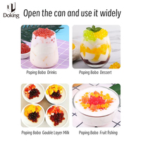 Bahan Minuman Boba Berkualitas Grosir Pabrik Doking OEM, Bahan Khusus Bubble Tea Rasa Jeruk Popping Boba