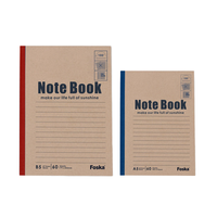 Foska classique A5 cahier papier kraft couverture ligne horizontale école cahier d'exercices bureau d'affaires cahier étudiant esay livre