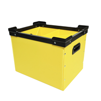 Boîte de manutention antistatique recyclable en PP alvéolaire, fournie directement par l'usine, pour usage en supermarché