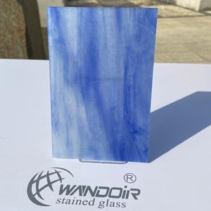 Feuille de verre teinté de texture de jade de glace bleu profond de 3mm 1006SP - Product Image 2