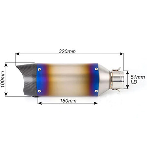 <span class=keywords><strong>Arrow</strong></span> Motorrad Sportauspuff für 250 300 Yamaha <span class=keywords><strong>R3</strong></span> R25 Huanglong 600 Modifizierter Auspuff Edelstahl - Product Image 2