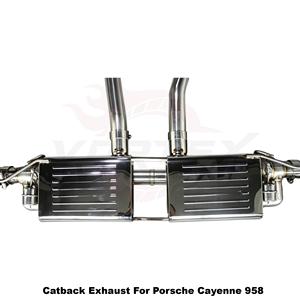 Conjunto de silenciador de acero inoxidable con ajuste acústico Vortex y válvula de vacío para Porsche Cayenne 958 Tuning - Product Image 4