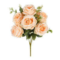 Nouvelles 6 Roses Flocons de Neige Artificielles en Vase Décoration Maison Mariage Saint-Valentin Célébration Plantes Vertes Accessoires de Photographie