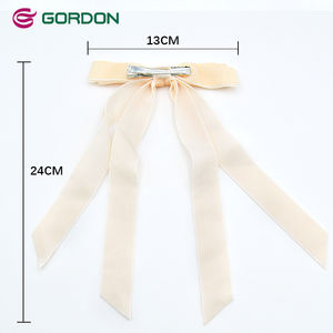 กอร์ดอน ริบบอนส์ ลดราคาพิเศษ โบว์ติดผมกำมะหยี่สำหรับฤดูหนาว พร้อมหางยาว โบว์กำมะหยี่แบบกำหนดเอง กิ๊บติดผมไนลอนสำหรับเด็กผู้หญิง - Product Image 5