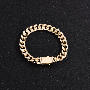Bracciale Monaco Hip-Hop in Rame di Alta Qualità Placcato Oro 14k, Gioielli alla Moda per Uomo e Donna - Product Image 2