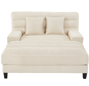 Modern Convertible Chaise Lounge Sofa <b>Bed</b> 57.1" Chenille Upholstered Adjustable <b>Backrest</b> LED Light Strip Living Room - Product Image 4