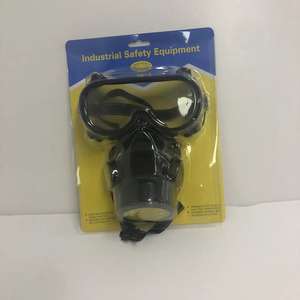 Modernes Design Anti-Schädliches <span class=keywords><strong>Gas</strong></span> Anti-Staub-Spray Chemische Gasmaske Doppelpatronen-Atemschutz maske mit Schutzbrille - Product Image 5