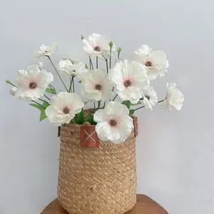 하이 엔드 4 헤드 홈 웨딩 장식 인공 꽃 나비 Ranunculus 판매