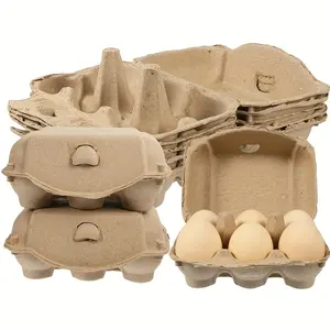 Environmentally Biodegradable Pulp Material 6/12/24/30 Cells Egg Holder Packaging Storage Containers Egg Tray for Home Kitchen