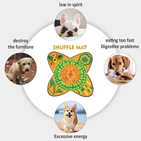 Alas Aroma Polar Fleece Musim Panas Baru untuk Latihan Anjing, Alas Snuffle Tahan Gigitan untuk Kucing, Mainan Puzzle Interaktif untuk Mengendus
