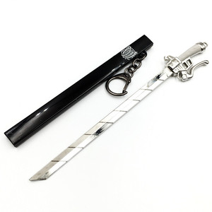 Llavero <span class=keywords><strong>de</strong></span> 17 cm con diseño <span class=keywords><strong>de</strong></span> espada Katana del Cuerpo <span class=keywords><strong>de</strong></span> Exploración <span class=keywords><strong>de</strong></span> <span class=keywords><strong>Ataque</strong></span> a <span class=keywords><strong>los</strong></span> <span class=keywords><strong>Titanes</strong></span>, alas <span class=keywords><strong>de</strong></span> la libertad, Eren Jaeger, juguete <span class=keywords><strong>de</strong></span> metal, regalo al por mayor - Product Image 1