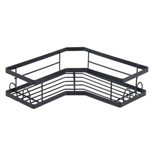 Bathroom Storage Rack Corner Wall Mounted 2 Tier Shelf For Toiletries Durable Rectangle Design - Product Image 5