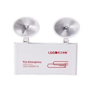 Nouvelle norme nationale d'urgence incendie, indicateur lumineux d'évacuation d'urgence à <span class=keywords><strong>double</strong></span> tête mural, panne de courant, sortie de sécurité - Product Image 1