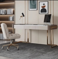 Mobilier de bureau de luxe Table en bois en forme de I Manger Bureau de patron Bureau de direction