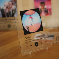 Guangdong Acrylique Fabricant Personnalisé Spotify Plaque Musique Acrylique Stand Personnalisé Amoureux Photo Chanson Chanteur