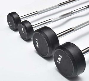Juego de pesas de goma fijas redondas de 10-50kg personalizadas del fabricante para entrenamiento físico para <span class=keywords><strong>Barra</strong></span> de rizo recto y <span class=keywords><strong>barra</strong></span> de entrenamiento - Product Image 6