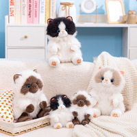 Porte-clés de luxe en peluche chat 3D, poupée en peluche pour machine à griffes, pendentif Kawaii pour sac à dos et sac à main, cadeau pour femme