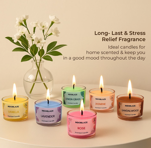 Premium Acrylic Jar Scented <b>Candle</b> <b>Gift</b> <b>Set</b> of 6 Decorative Aromatherapy <b>Candles</b> for Home Decor Special <b>Gifts</b> and Events - Product Image 3