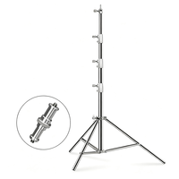 Statif Lampu Fotografi Baja Anti Karat 13ft/4m dengan Peredam Pegas untuk Lampu Flash, Video Lighting, dan Soft Box