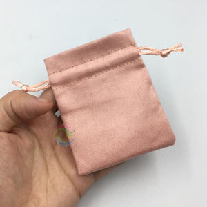 Pochette à bijoux en velours noir personnalisée en gros avec logo à cordon imprimé conteneur à bijoux - Product Image 6