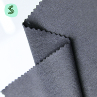 Tissu 62% polyester, 34% coton, 4% élasthanne, fonction thermique, 220 g/m², tissu brossé, polyester élasthanne de haute qualité, tricot côtelé