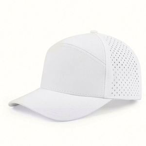 Casquette unisexe 7 panneaux personnalisée en usine, perforée au laser, motif sportif, haute qualité, imperméable, toutes saisons, vente en gros - Product Image 6