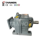 Réducteur à engrenages hélicoïdaux R67 22kW-0.75kW Moteur 4P Rapport 2~180 °   Boîte de vitesses à montage multiple avec engrenage trempé fileté M5