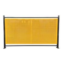 Panneau de clôture de protection pour machines en acier perforé de couleur personnalisée à haute visibilité, revêtu de PVC naturel, installation rapide