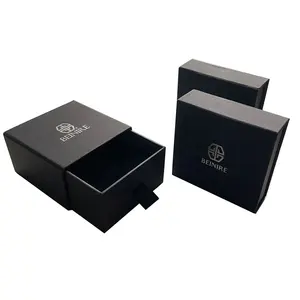 Kotak Kustom dengan Logo Anting Kemasan Cincin Manik-manik Kotak Perhiasan dengan Sisipan Spons Beludru