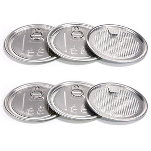 Оптовая продажа, пищевые эоэ 73 мм, алюминиевые #300, отклеиваемые крышки, пластиковая банка/бумажная банка/лопатка, легко открывающийся конец - Product Image 1