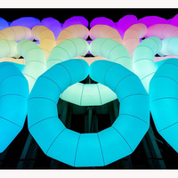 Noeud LED Photo Wall Party Light Gonflables publicitaires gonflables pour l'affichage public d'art ornemental