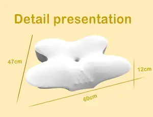 頸椎睡眠枕低反発枕首枕首の痛みを和らげる睡眠サポート通気性カバー付き