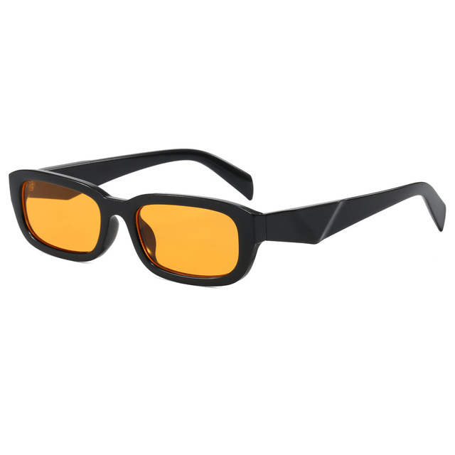STORY Vintage Orange Rectangle Sunglasses Women Men Luxury Brand Designer Retro Tortoise Narrow Sun Glasses Gafas De Sol FEK606