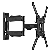 Support mural pivotant pour téléviseur en acier laminé à froid, pivotant à 180°, inclinaison de -8°, VESA 400x400 mm, taille maximale 32-65 pouces