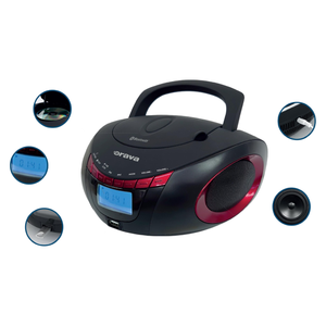 Reproductor Portátil de CD, DVD y VCD con Radio FM, Pantalla LCD, USB, MP3, Altavoz con Sonido Estéreo para el Hogar y la Oficina - Product Image 3
